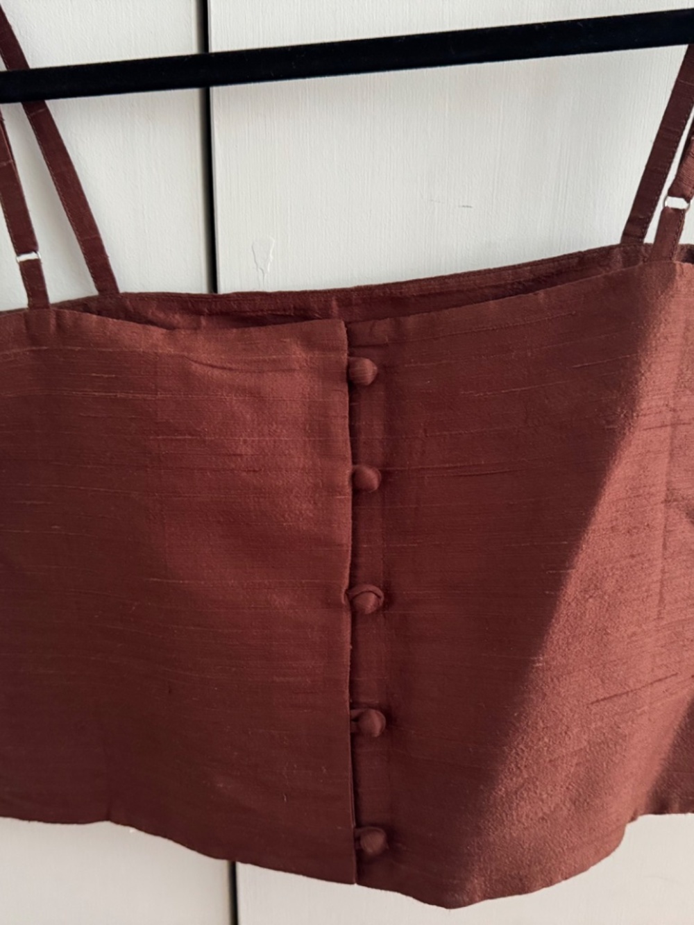 Julia Amory circle top in silk duponi - Picture 2 of 4